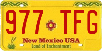 NM license plate 977TFG