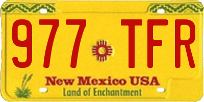 NM license plate 977TFR