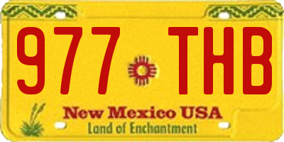 NM license plate 977THB