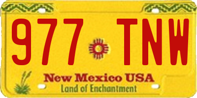 NM license plate 977TNW
