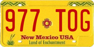 NM license plate 977TOG