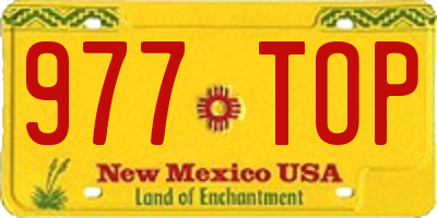 NM license plate 977TOP