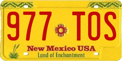 NM license plate 977TOS