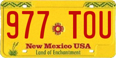 NM license plate 977TOU