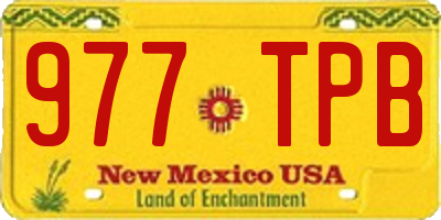 NM license plate 977TPB