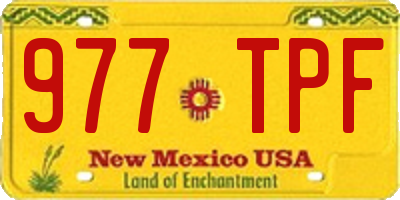 NM license plate 977TPF