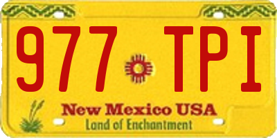 NM license plate 977TPI