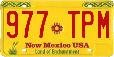 NM license plate 977TPM