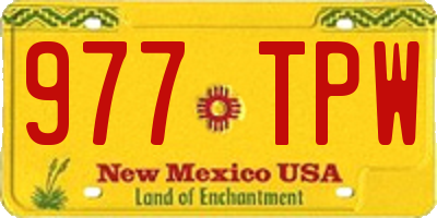 NM license plate 977TPW