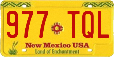 NM license plate 977TQL