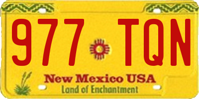 NM license plate 977TQN