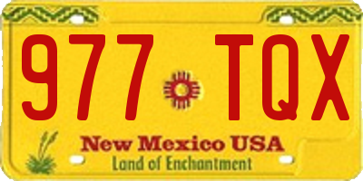 NM license plate 977TQX