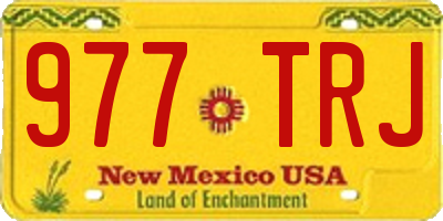 NM license plate 977TRJ