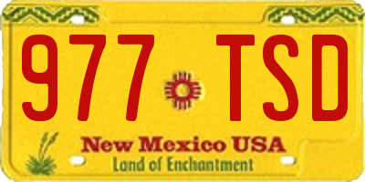 NM license plate 977TSD