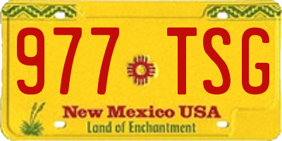 NM license plate 977TSG