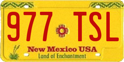 NM license plate 977TSL