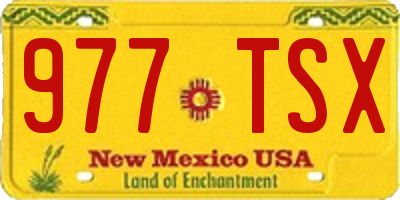 NM license plate 977TSX