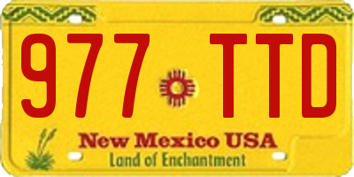 NM license plate 977TTD