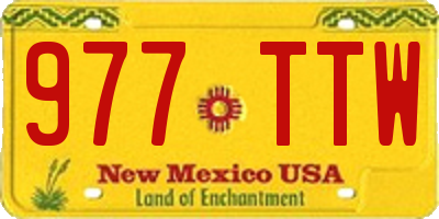 NM license plate 977TTW