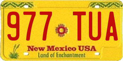 NM license plate 977TUA
