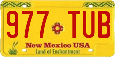 NM license plate 977TUB