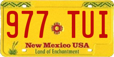 NM license plate 977TUI
