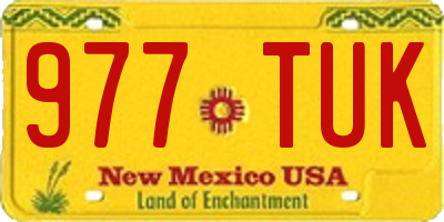 NM license plate 977TUK