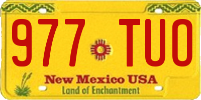 NM license plate 977TUO
