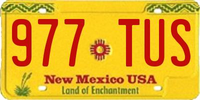 NM license plate 977TUS