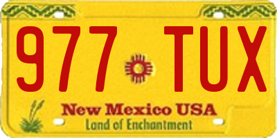 NM license plate 977TUX