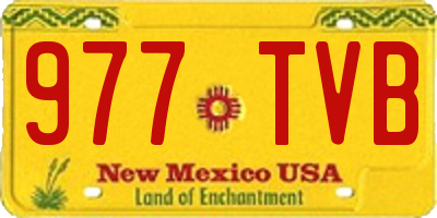 NM license plate 977TVB