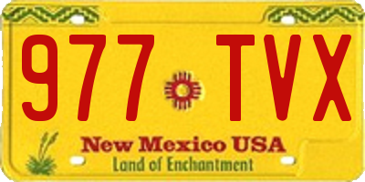 NM license plate 977TVX