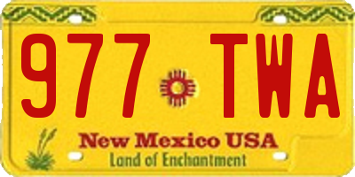 NM license plate 977TWA