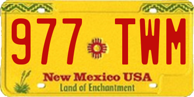 NM license plate 977TWM