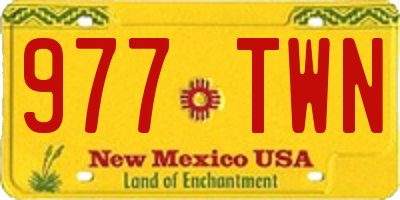 NM license plate 977TWN