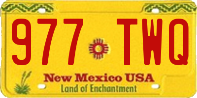 NM license plate 977TWQ