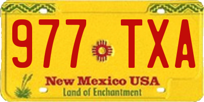 NM license plate 977TXA