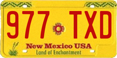 NM license plate 977TXD