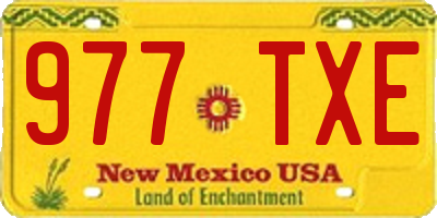 NM license plate 977TXE