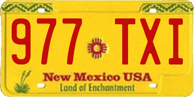 NM license plate 977TXI