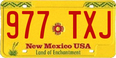 NM license plate 977TXJ