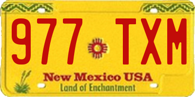 NM license plate 977TXM