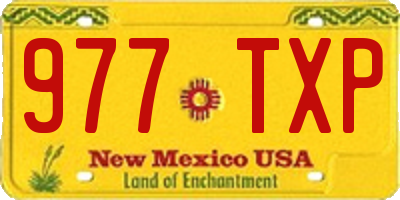 NM license plate 977TXP
