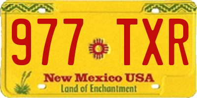 NM license plate 977TXR