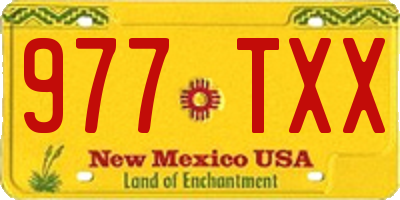 NM license plate 977TXX