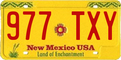 NM license plate 977TXY