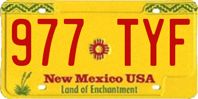 NM license plate 977TYF
