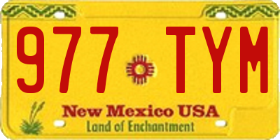 NM license plate 977TYM