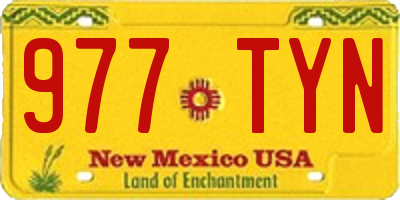 NM license plate 977TYN