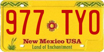 NM license plate 977TYO